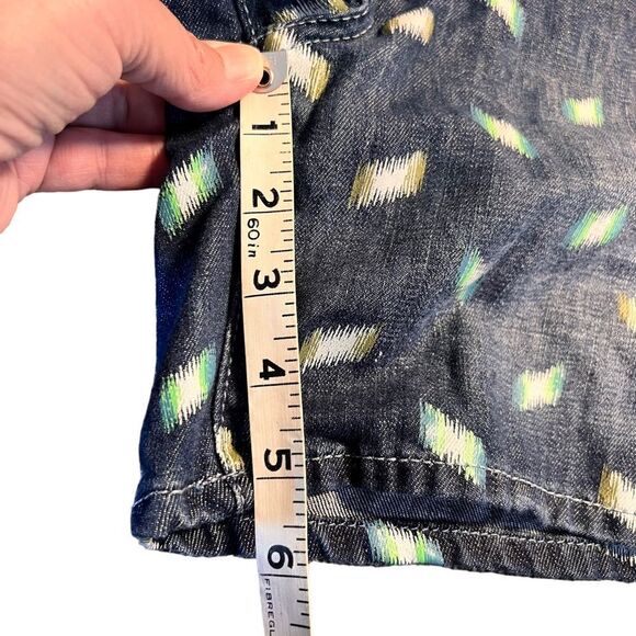 Anthropologie Pilcro Artstroke Stet Fit Jean Shorts High Waist Linen Denim 25 - Picture 11 of 11